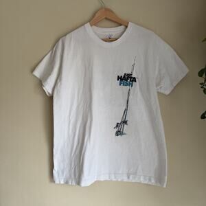 Coed Sportswear Just Hafta Fish Men's Cotton Graphic T-Shirt White Large